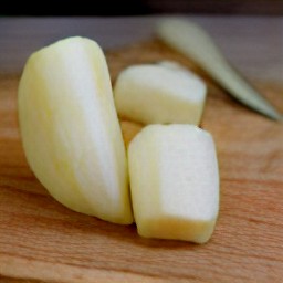 peeled turnips.
