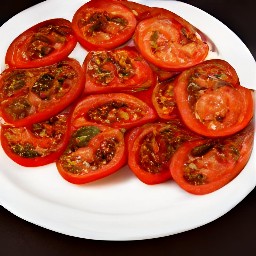 the food is transferred from the cooking surface to a plate.