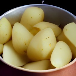 boiled potatoes.