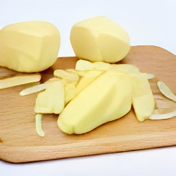peeled potatoes.