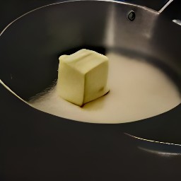 melted butter in a saucepan.