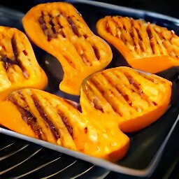 the baking sheet is removed from the oven.