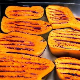 the food on the baking sheet cooked for 3 minutes using the broil setting on the oven.