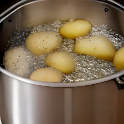 the potatoes are boiled for 25 minutes.