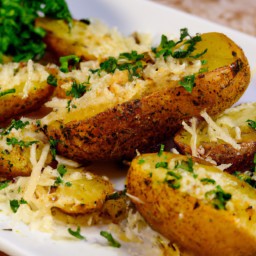 

Oven fries and cheese is a delicious European side dish made with potatoes, olive oil, parmesan cheese- free from gluten, eggs, nuts and soy.