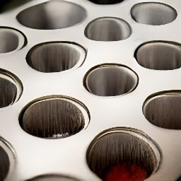 the muffin pan will have cupcake liners lining it.