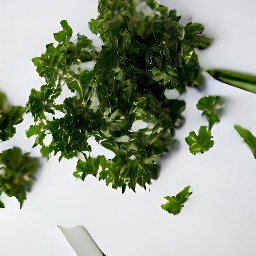 chopped green onions and parsley.