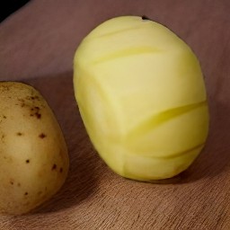 peeled potatoes.