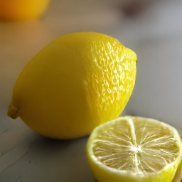 the lemons are cut in half.