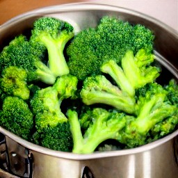 steamed broccoli.