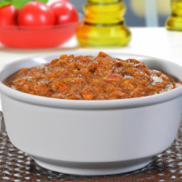 

This delicious vegan, nuts-free, gluten-free and eggs/lactose-free Italian/European lentil spaghetti sauce is made from onions and red lentils blended with fragrant tomato paste.