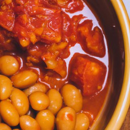 

This vegan, gluten-free and allergen-free side dish of stewed tomatoes and garbanzo beans made with onions and canned tomatoes is sure to tantalize any palate.