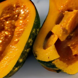 the chili mixture is spread over the roasted winter squash and then transferred to a platter.