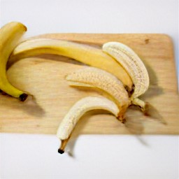 peeled bananas.