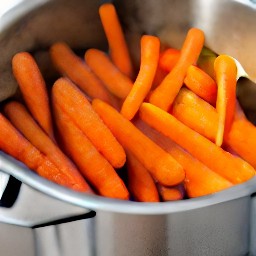 carrots that are cooked in a sweet ketchup mixture.