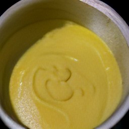 a yellow mustard sauce.