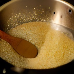 a cooked amaranth dish.