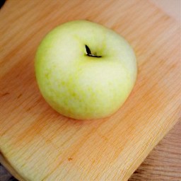 a peeled apple.