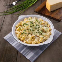 

This creamy, Italian-style macaroni dish is made with fontina, blue cheese, and half-and-half cream for a delicious and nut/soy free lunch.