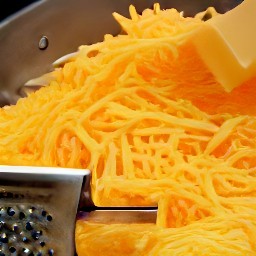 shredded fontina cheese.