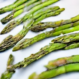 the baking pan is set aside for 15 minutes to allow the asparagus to roast.