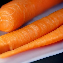 the carrots are peeled.