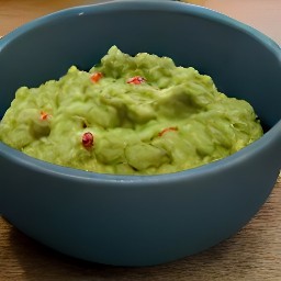 a bowl of guacamole.