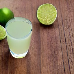 lime juice and lime slices.