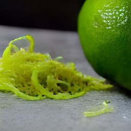zested lime.