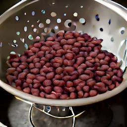 the kidney beans are drained.