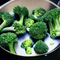 rinsed chopped broccoli.