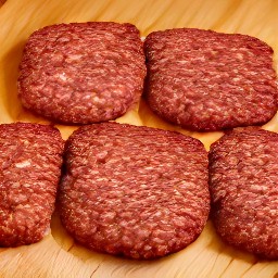 an oval patty.
