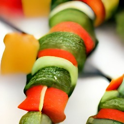 vegetable kebabs.