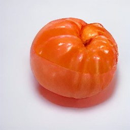 a peeled cherry tomato.
