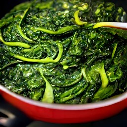 the spinach wilted and in the skillet.