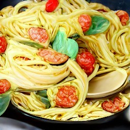 a serving bowl of sausage pasta-tuscan style with the remaining parmesan cheese sprinkled on top.