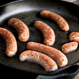 the sausages are cooked for 3 minutes.