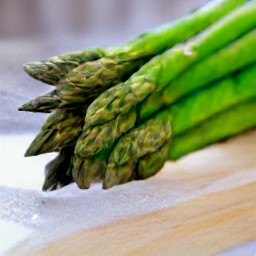 rinsed asparagus.