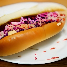 a serving plate with toasted hot dog buns, grilled beyond sausages, and slaw.