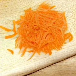 shredded carrots the output of this action.