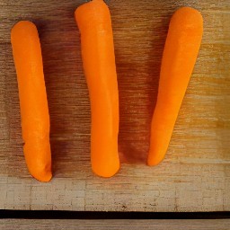 the carrots peeled with a peeler.