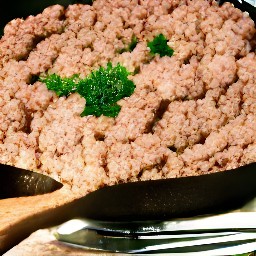 a cooked beyond burger with olive oil, chili powder, cumin, salt, and black pepper.