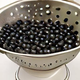 the black beans are drained.