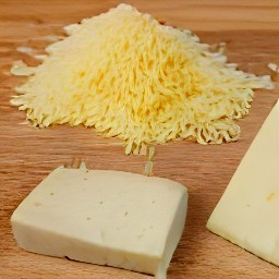 the neufchatel cheese substitute and vegan cheese are shredded with a grater.