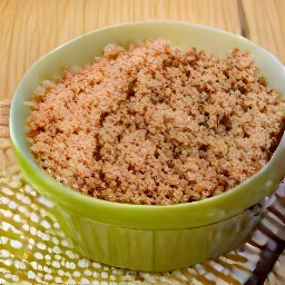 a bowl of beyond beef mixture.