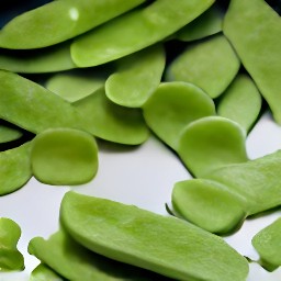 a slice of snow peas.
