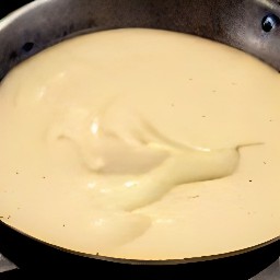 a creamy sauce.