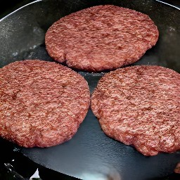 a cooked meatless burger patty.