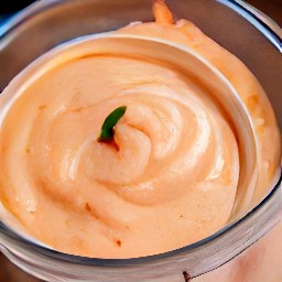 a kimchi mayonnaise mixture.