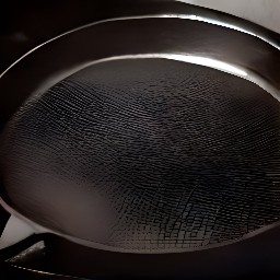 the skillet heated to a medium temperature.